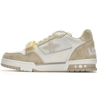 PK God Batch LOUIS VUITTON Trainer Beige Cloth Cover GO0220 PK God Batch LOUIS VUITTON Trainer Beige Cloth Cover GO0220