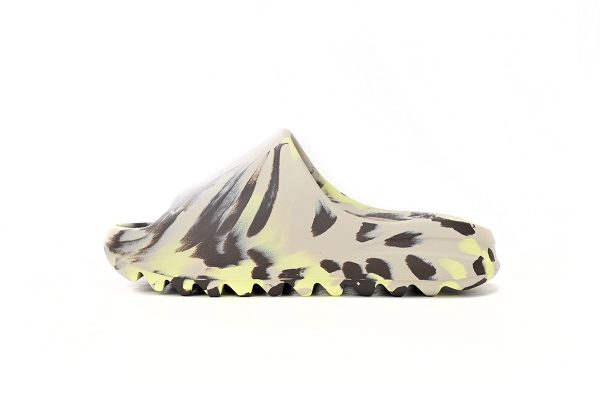 PK God Batch Adidas Yeezy Slide Enflame Oil Painting Ink Yellow FZ5899