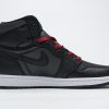 1AB5358A2461A PK God Batch Air Jordan 1 Retro High Black Satin Gym Red 555088-060