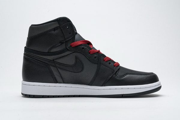 1AB5358A2461A PK God Batch Air Jordan 1 Retro High Black Satin Gym Red 555088-060
