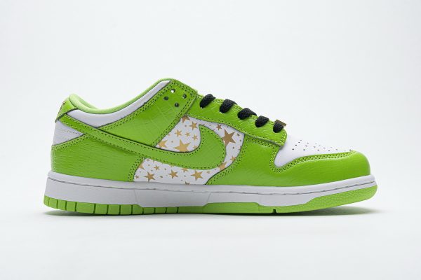 1AB538DA1F111 LJR Batch Nike SB Dunk Low Supreme Stars Mean Green (2021) DH3228-101