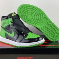 PK God Batch Air Jordan 1 high patent black green PK God Batch Air Jordan 1 high patent black green
