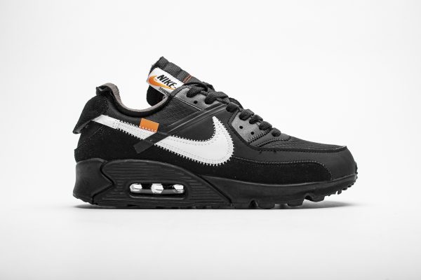 1AB54C6C7411A PK God Batch Nike Air Max 90 OFF-WHITE "All Black" AA7293-001