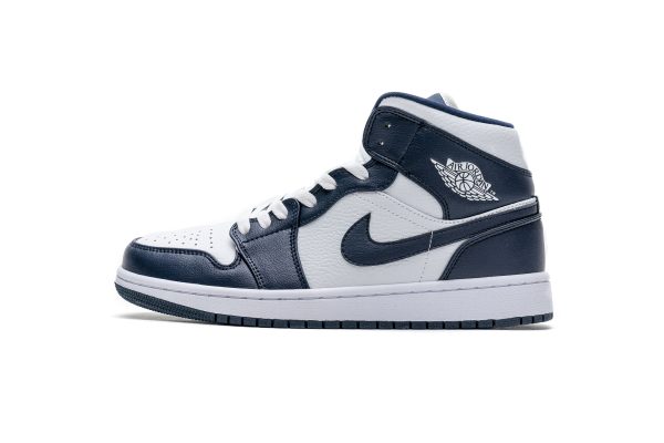 StreetGxd Air Jordan 1 Mid White Metallic Gold Obsidian 554724-174