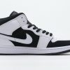1AB5527F01F10 StreetGxd Air Jordan 1 Mid White Black 554724-113