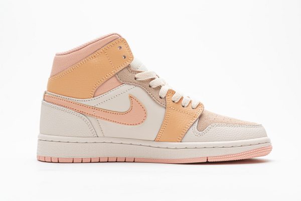 1AB552A777118 StreetGxd Air Jordan 1 Mid Apricot Orange (W) DH4270-800