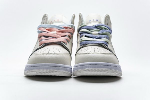 1AB554C50011A StreetGxd Air Jordan 1 Mid Multi-Color Swoosh Phantom (GS) 555112-035