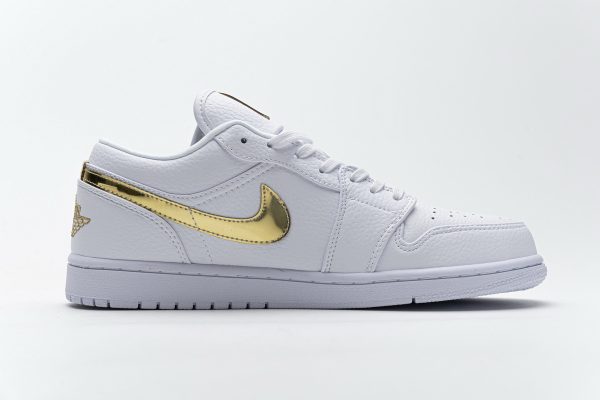 1AB55ADC3161F StreetGxd Air Jordan 1 Low White Metallic Gold (W) CZ4776-100