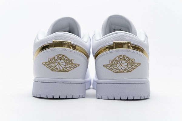 1AB55AE180D12 StreetGxd Air Jordan 1 Low White Metallic Gold (W) CZ4776-100