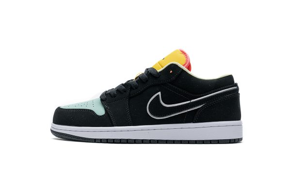 StreetGxd Air Jordan 1 Low Black Aurora Green Laser Orange CK3022-013 StreetGxd Air Jordan 1 Low Black Aurora Green Laser Orange CK3022-013