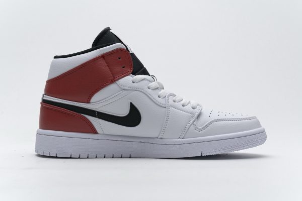 1AB55E7DB491D StreetGxd Air Jordan 1 Mid White Black Gym Red 554724-116
