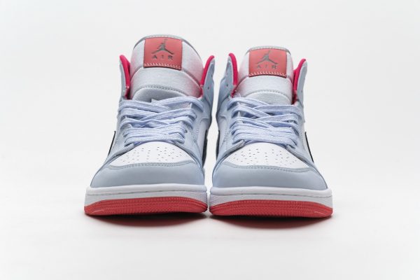 1AB55EC1FE013 StreetGxd Air Jordan 1 Mid Half Blue Polka Dot Swoosh (GS) 555112-400