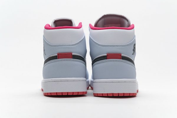 1AB55EC48281A StreetGxd Air Jordan 1 Mid Half Blue Polka Dot Swoosh (GS) 555112-400