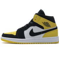 StreetGxd Air Jordan 1 Mid Yellow Toe Black 852542-071 StreetGxd Air Jordan 1 Mid Yellow Toe Black 852542-071