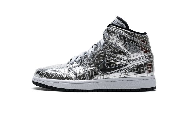 StreetGxd Air Jordan 1 Mid SE Disco Metallic Silver (W) CU9304-001 StreetGxd Air Jordan 1 Mid SE Disco Metallic Silver (W) CU9304-001