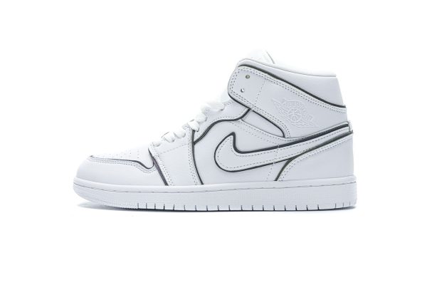 StreetGxd Air Jordan 1 Mid Iridescent Reflective White (W) CK6587-100 StreetGxd Air Jordan 1 Mid Iridescent Reflective White (W) CK6587-100