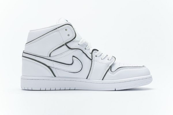 1AB56076FAD14 StreetGxd Air Jordan 1 Mid Iridescent Reflective White (W) CK6587-100