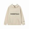 Fear Of God Essentials Pullover Hoodie Applique Logo Buttercream Fear Of God Essentials Pullover Hoodie Applique Logo Buttercream