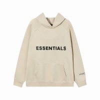 Fear Of God Essentials Pullover Hoodie Applique Logo Buttercream
