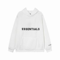 Fear Of God Essentials Pullover Hoodie Applique Logo White
