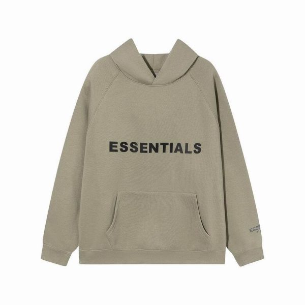 Fear Of God Essentials Pullover Hoodie Applique Logo Taupe