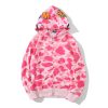 BAPE Color Camo Shark Zip Hoodie Pink