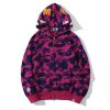 BAPE Color Camo Shark Zip Hoodie Purple 4580793338444
