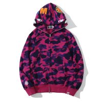 BAPE Color Camo Shark Zip Hoodie Purple 4580793338444