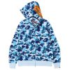 BAPE ABC Camo Shark Zip Hoodie Blue 1J70-314-001 BAPE ABC Camo Shark Zip Hoodie Blue 1J70-314-001