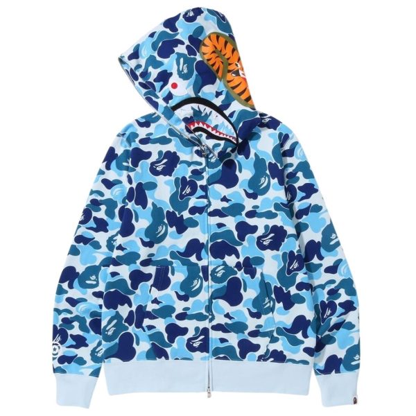 BAPE ABC Camo Shark Zip Hoodie Blue 1J70-314-001 BAPE ABC Camo Shark Zip Hoodie Blue 1J70-314-001
