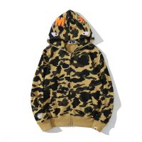 BAPE Cloro Camo Shark Full Zip Hoodie Yellow FW18