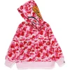 BAPE ABC Camo Shark Zip Hoodie Pink 6028535 BAPE ABC Camo Shark Zip Hoodie Pink 6028535