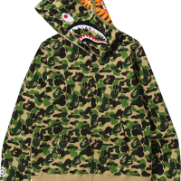 BAPE ABC Camo Shark Zip Hoodie Green