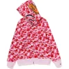 BAPE ABC Camo Shark Full Zip Hoodie Pink