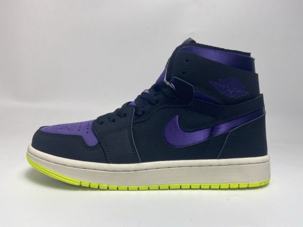 LJR Batch Air Jordan 1 High Zoom Air CMFT Black Court Purple Lemon Venom (W) CT0979-001 LJR Batch Air Jordan 1 High Zoom Air CMFT Black Court Purple Lemon Venom (W) CT0979-001