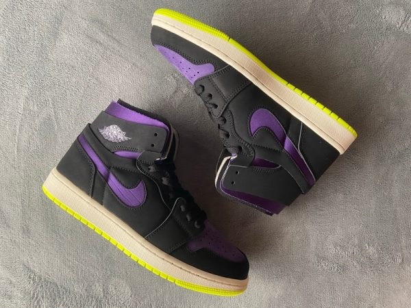 1AB579796991E LJR Batch Air Jordan 1 High Zoom Air CMFT Black Court Purple Lemon Venom (W) CT0979-001