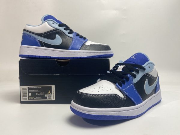 1AB588C992B13 StreetGxd Air Jordan 1 Low Black Blue White DH0206-400