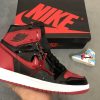 1AB58CE492218 LJR Batch Air Jordan 1 High OG Bred Patent 555088-063