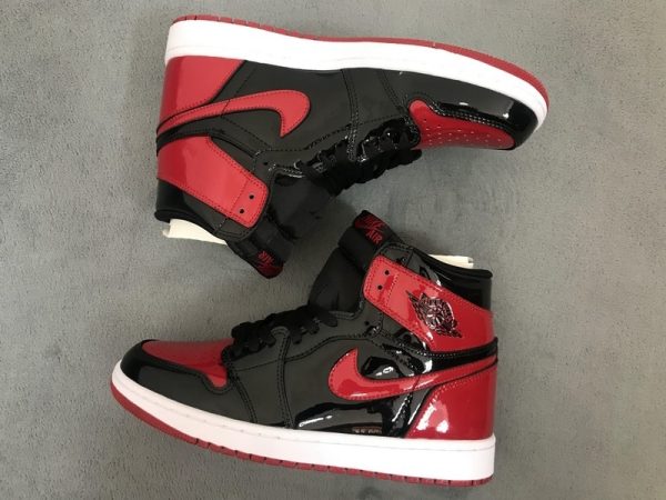 1AB58CE8DDA11 LJR Batch Air Jordan 1 High OG Bred Patent 555088-063