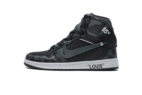 PK God Batch Air Jordan 1 High Grey X LOUIS VUITTON (regular Jordan shoe box)