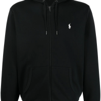 Polo Ralph Lauren Men's Double Knit Full-Zip Hoodie Sweatshirt Black