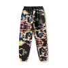 BAPE FW23 full-print letter series shark loose version trousers and sweatpants BAPE FW23 full-print letter series shark loose version trousers and sweatpants