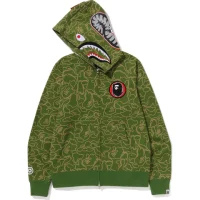 BAPE 30th Anniversary Line Camo Shark Full Zip Hoodie Green BAPE 30th Anniversary Line Camo Shark Full Zip Hoodie Green