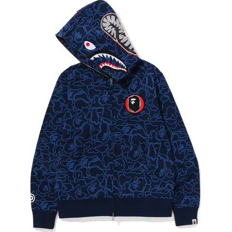 BAPE 30th Anniversary Line Camo Shark Full Zip Hoodie Navy BAPE 30th Anniversary Line Camo Shark Full Zip Hoodie Navy