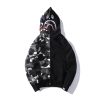 BAPE Space Camo Shark WGM Full-Zip Spliced Hoodie Black & White BAPE Space Camo Shark WGM Full-Zip Spliced Hoodie Black & White