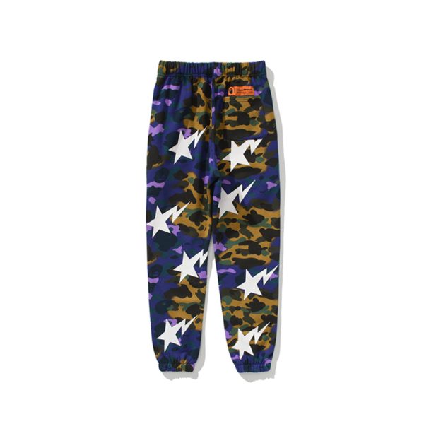 1AB599B8A801A BAPE shark head star camouflage trousers