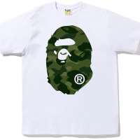 BAPE Color Camo Big Ape Head Tee White/Green