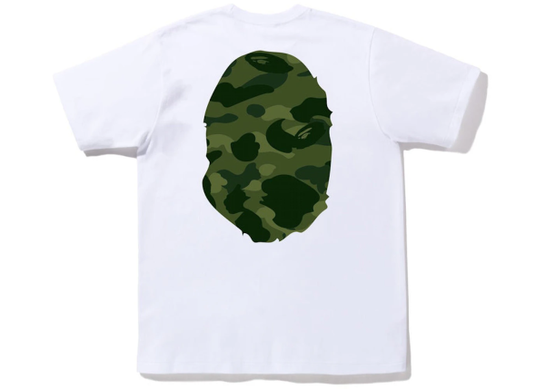 BAPE Color Camo Big Ape Head Tee White/Green
