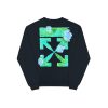 OFF WHITE Green tree round neck sweatshirt