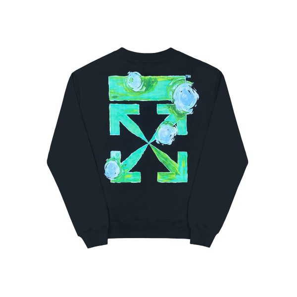 OFF WHITE Green tree round neck sweatshirt